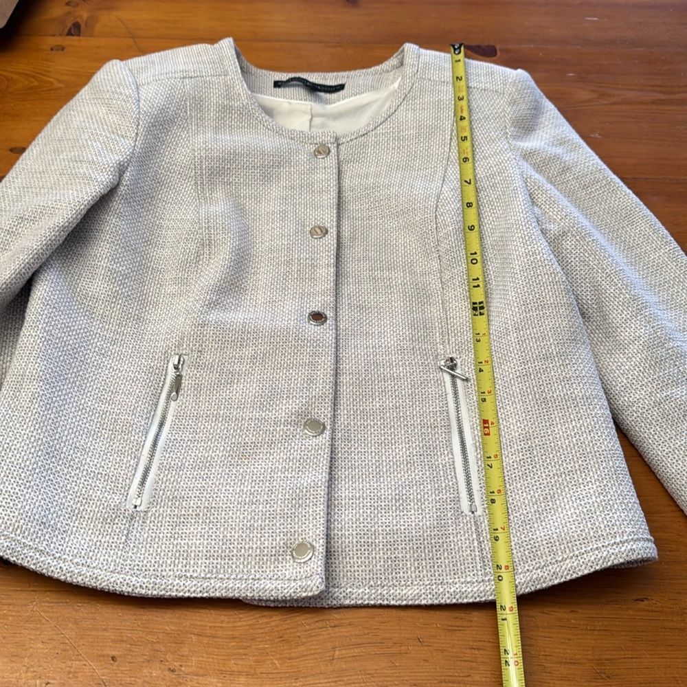 White House Black Market Snap Front Textured Jacket - Picture 13 of 16